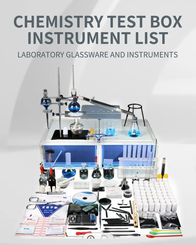 Kit d'expérimentation de laboratoire multifonctionnel, kit de haute qualité avec agent chimique, nouveau design, pièces