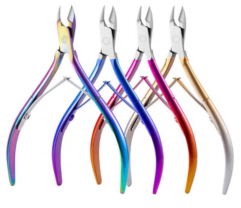 1 шт ногтей ножницы для кутикулы ножницы из нержавеющей стали для маникюра, золотистые/Серебристые/Ranibow удаляет мертвую кожу ножницами Нипер резак для педикюра, инструмент для маникюра,