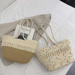 Bolsa de Playa de Paja Personalizada, Impermeable, de Gran Capacidad, para Mujer, Tipo Canasta, en Oferta - Product Image 4