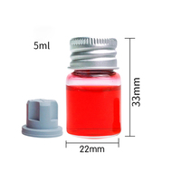 Encrier de stylo en verre clair rechargeable de bouteille d'encre en verre clair vide transparent de 25ml