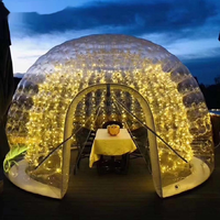 Vente en gros Tente dôme gonflable transparente hermétique pour l'extérieur Maison à bulles Chapiteau d'événement transparent pour le camping