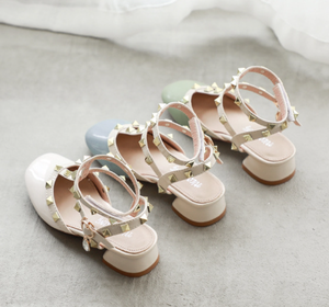 Nuevas Sandalias con Hebilla y Remaches para Niñas, Zapatos de Rendimiento con Tacón y Piedras Brillantes - Product Image 5