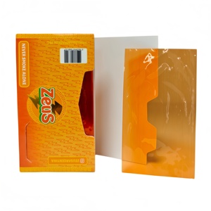 Papiers à rouler Zeus Premium Orange, 25 feuilles, cellulose naturelle, format plus large, 50 feuilles/carnet, 25 carnets/boîte, papiers orange - Product Image 2