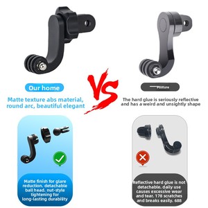Adaptador de Clip con Gancho en J para Montaje Vertical en Superficies, Rotación de 360°, para Cascos GoPro Hero 13 12 11 10 9 8 7, DJI Osmo Action, <span class=keywords><strong>Insta360</strong></span> - Product Image 2