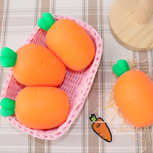 Juguetes Sensoriales de Zanahoria Adorable para Apretar, de Rebote Lento, Taba Squishy, Vegetal Simulado, Antiestrés para Niños de 5 a 7 Años - Product Image 2