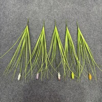 Herbe de roseau en soie avec chenille unique et plantes vertes pour jardins extérieurs et salons de mariage
