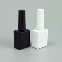 Nouvelle conception personnalisée, flacon en verre cosmétique blanc de 10 ml, forme carrée, dégradé, boîte d'emballage pour vernis à ongles