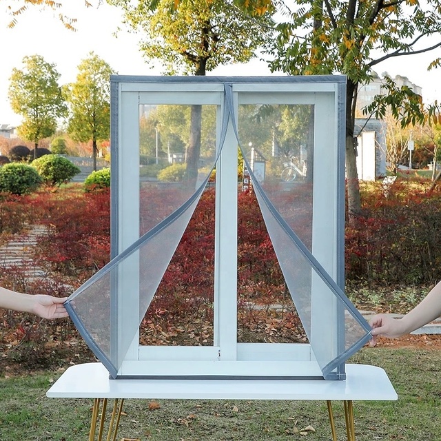 Customized Modern Magnetic Screen Door Mosquito Net Hotel Use Magnetic Polyester Door Curtain