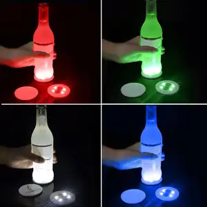 Nightclub Bar Party Vase Decor Glow Bottle glass beer cup custom acrylic led light up coaster for drinks