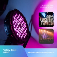 Luces LED PAR RGB 54/60 con Gradiente, Estrobo, Modos de Funcionamiento Automático Activados por Sonido, Multi-Plug para Escenario y Bar en Casa, Mezcla de Colores