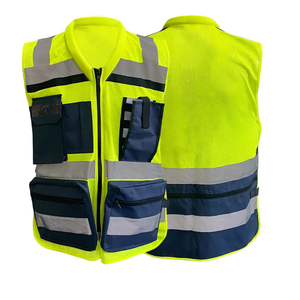 Gilet de sécurité en maille respirante en polyester avec logo personnalisé, réfléchissant, certifié ANSI Classe 1 EN 20471, couleur et taille personnalisables, OEM/ODM - Product Image 5