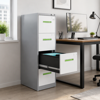 Armoire de classement métallique pour bureau avec tiroirs en acier et serrure à combinaison