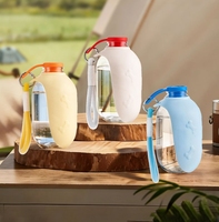 Bouteille d'eau pliable portable professionnelle pour animaux de compagnie, en silicone, pour la promenade des chiens et des chats