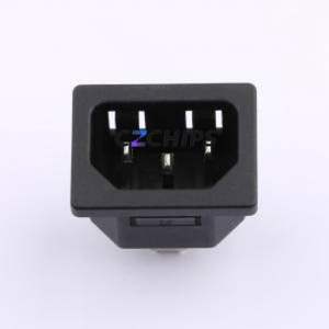 RT-C14-020B-PP AC Power Connector Through hole Component (THT) Connector IEC 320-C14 1 3 Panel Mount - Product Image 1