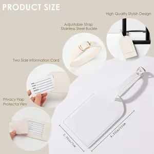 Initiale personnalisée avec nom, étiquette de bagage en cuir, étiquette d'identification de valise, étiquette d'embarquement, cadeau de voyage pour lui - Product Image 3