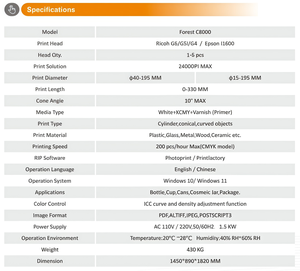 Hoog rendement 360 °   Roterende printer voor cilinders, kegels en gebogen objecten - Product Image 2