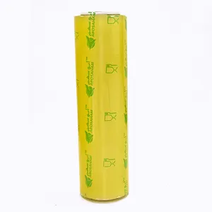 Plastic Wrap Cling Film For Food Pvc Free Stretch Film Customized Oem Roll Food Grade Transparent Moisture Proof Soft Household