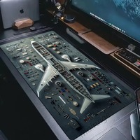 Composants d'avion Retro Stylish Cool PC Gaming Mouse Pads Gamer Mats Teclado Pad Mat Laptop Office Carpet 900X400