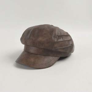 Nouveau Chapeau Gavroche Tendance 2024 en Cuir PU Style Vintage Britannique pour Femme – Béret Élégant Automne Hiver - Product Image 6