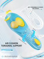 Semelle de sport respirante en maille à haute élasticité avec coussin d'air scellé, antidérapante, antichoc, anti-entorse, insert de chaussure décontractée, coussinet ressortissant