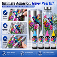 Encre UV DTF pour impression d'étiquettes en cristal, forte adhérence, imperméable, résistante à l'usure, compatible avec plusieurs têtes d'impression Epson, vente en gros