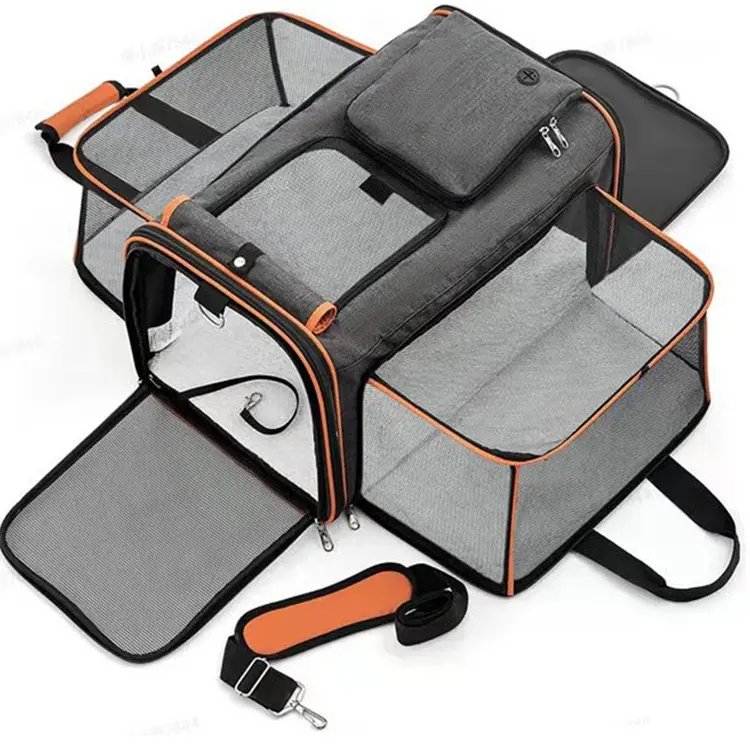 Airline Approved Expandable Portable Pet Carrier Soft Sided Small & Large Dog & Cat Travel Bags with Carrying Wheels