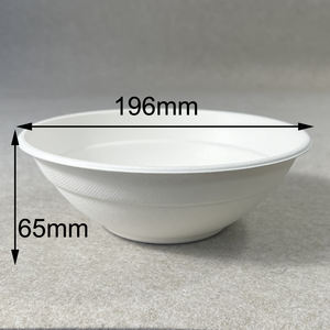 24oz 32oz grands bols ronds compostables à bagasse bols à <span class=keywords><strong>poke</strong></span> jetables robustes micro-ondables <span class=keywords><strong>avec</strong></span> couvercles pour les pâtes salades de fête - Product Image 5