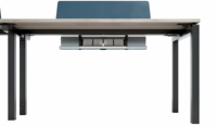 Bureau de direction modulaire extensible en bois moderne personnalisé, mobilier commercial de la marque LS avec armoire, fabriqué par Ubicle