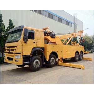 Camion de dépannage chinois 30 tonnes 8x4, conception à un élévateur et deux rotateurs pour le sauvetage de véhicules lourds et le remorquage en cas d'accident routier - Product Image 2