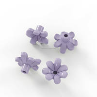 Bloques de Construcción Coloridos con Forma de Planta y Flor, con Barra y Orificio Pequeño para Pin, Accesorios de Construcción DIY, Plástico ABS, 1 kg, 32606