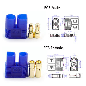 Комплект разъемов Amass EC2 EC3 EC5 (штекер/гнездо) для RC-аккумуляторов, клеммы типа «пуля», адаптеры для пайки, разъемы типа «банан», для печатных плат, 500В 15А - Product Image 4