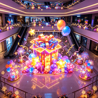 Lanternes de château hanté en forme de ballon, décorations colorées et rêveuses pour les atriums de centres commerciaux, les parcs à thème, les excursions nocturnes culturelles