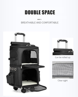 Poussette Double couche pour animaux de compagnie, poussettes, porte-sac Oxford pour chat, chariot, meilleure vente
