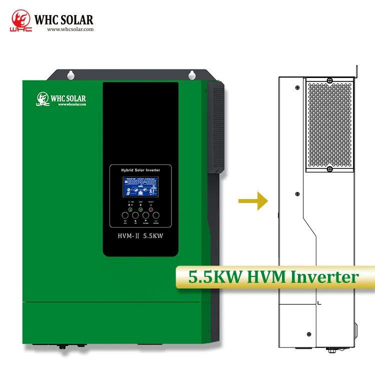 WHC SOLAR 5000 watt 1Kva 2Kva 3Kva 3.5Kva 5Kw 10Kva 500Kw kapalı ızgara kravat Mppt saf sinüs dalgası güneş invertör hibrid