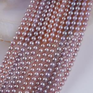 Collar de Perlas de Agua Dulce Blancas de 3.5-4mm, Suministro Directo del Fabricante, Hilo Semiterminado para Joyería DIY, Cuentas AK - Product Image 5