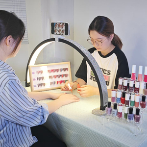 Fosoto <span class=keywords><strong>Led</strong></span> Arc Hình Chữ U Nail Bàn Đèn Thạch Làm Móng Tay Nửa Mặt Trăng Ánh Sáng Lông Mi Bảng Đèn Cho Móng Tay Hình Xăm Vẻ Đẹp Salon - Product Image 3