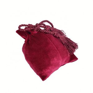 Pochettes à bijoux en velours gris 10x15cm (4x6 pouces) avec cordon de serrage, petits sacs cadeaux en velours pour bagues, bracelets, boucles d'oreilles, cosmétiques - Product Image 3
