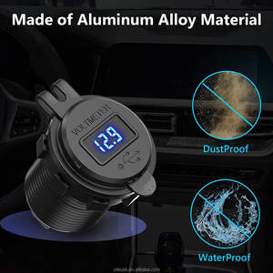 30W 18W hızlı şarj <span class=keywords><strong>3</strong></span>.0 araba paneli araba şarjı <span class=keywords><strong>3</strong></span>-in-1 voltmetre <span class=keywords><strong>2</strong></span> USB <span class=keywords><strong>3</strong></span>.0 kadın otobüs motosiklet tekne anahtarı elektrik tipi - Product Image 6