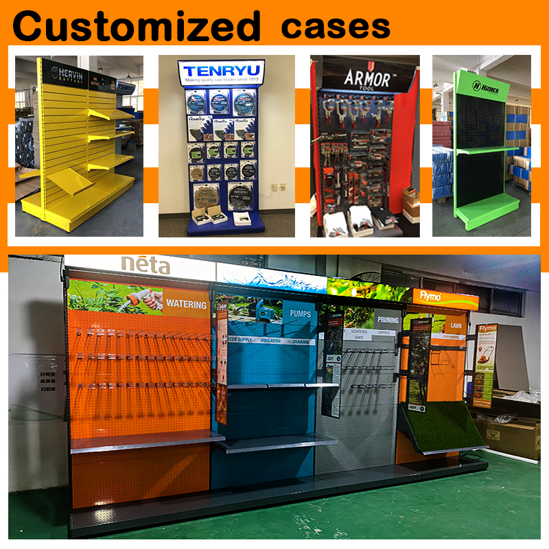 Apache Custom High Load Bearing Tool Display Rack Metal and Wood Combination for Supermarkets Shops Factories — view 6