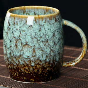 Taza de Cerámica Ecológica Retro Europea Personalizada al por Mayor, Taza de <span class=keywords><strong>Café</strong></span> Colorida con Asa, Taza de Gran Capacidad para Oficina - Product Image 4
