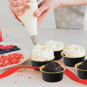 125ml Rond Dessert Cupcake Feuille d'Aluminium Gobelets Jetables Récipient en Feuille d'Aluminium pour Mariage Anniversaire avec Couvercle en Plastique - Product Image 3