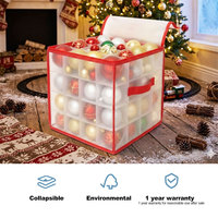 Boîte de rangement pour décorations de Noël, pliable, avec fermeture éclair