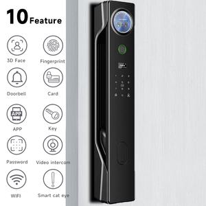 Nhà Máy Giá cửa trước thông minh khóa, tuya app-kích hoạt wifi điện tử Vân tay IC thẻ thông minh khóa cửa với máy ảnh - Product Image 2