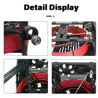 Caméra d'inspection des drains 1080P Borescope 512 HZ V9 avec localisateur, écran 13 pouces, auto-nivellement, tête de caméra industrielle 33mmx78mm