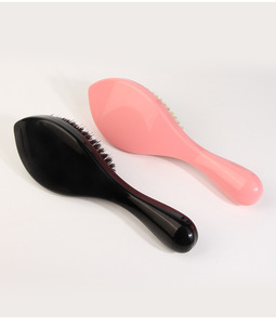 Brosse <span class=keywords><strong>à</strong></span> barbe noire <span class=keywords><strong>à</strong></span> poils de sanglier, manche en plastique étanche, accessoires de barbier, pour le nettoyage du visage et des cheveux – Vente chaude - Product Image 5
