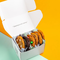Boîtes d'emballage personnalisées en carton mat pliable pour biscuits, brownies, pâtisseries et gâteaux à emporter