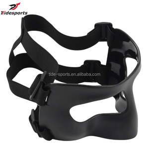 Protezione per il viso per basket e Karate, protezione per il viso sportiva e protezione per il naso nera opaca, protezione per il naso trasparente da calcio - Product Image 2