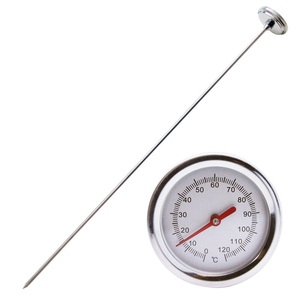Thermomètre professionnel pour compost organique avec sonde en acier inoxydable à lecture rapide, plage de température 0-120°C, cadran de 48 mm - Product Image 1