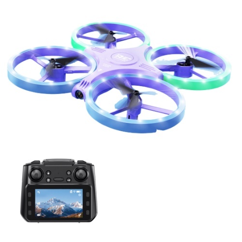 2026 New Product 4.3 Inch LCD Screen LED Light Quadcopter Remote Control UAV Mini Model Dual Camera 360 Degrees Roll Children