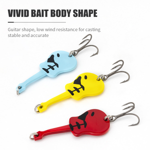 Conjunto de 5 Iscas em Forma de Guitarra para Pesca com Mosca, Isca Dura em Aço Inoxidável, Spinner BUBBA LSZ025, Equipamento de Pesca para Zander - Product Image 3